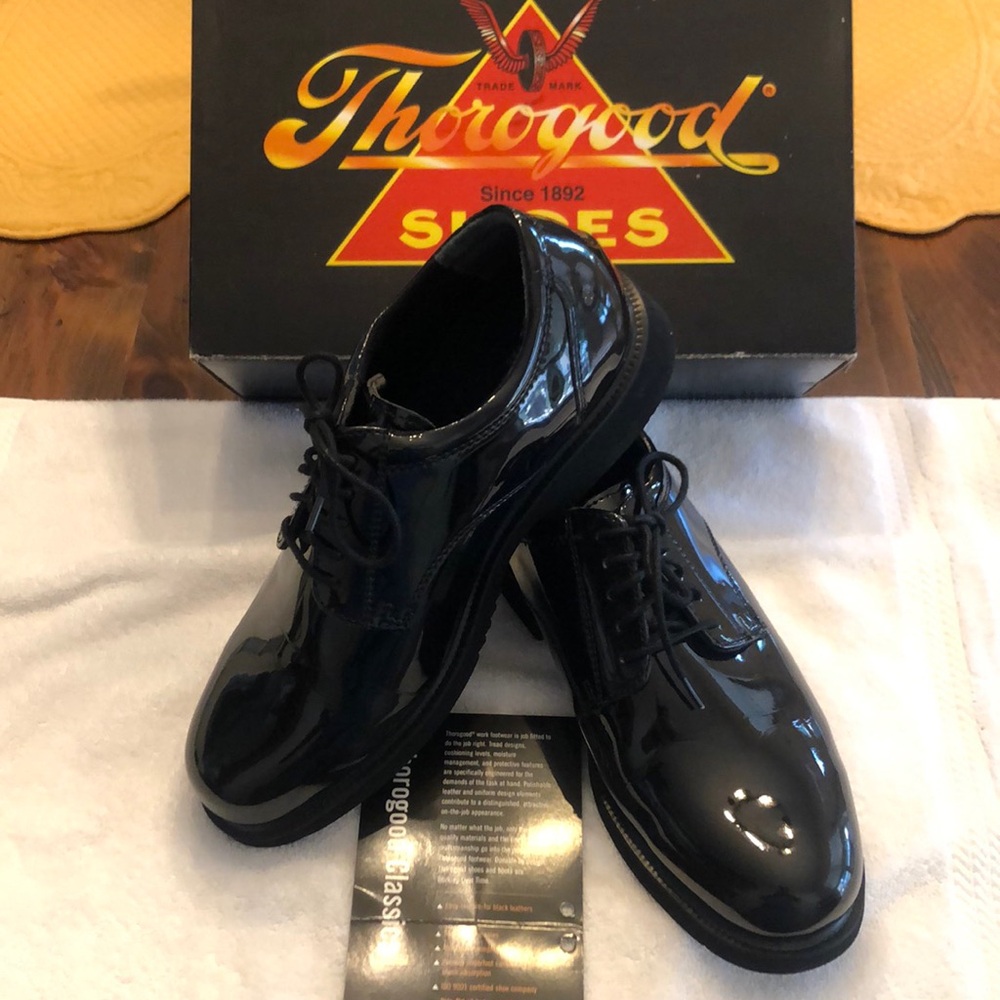 Thorogood Mens Uniform Classics Poromeric Oxford Dress Shoe Size 10 wide